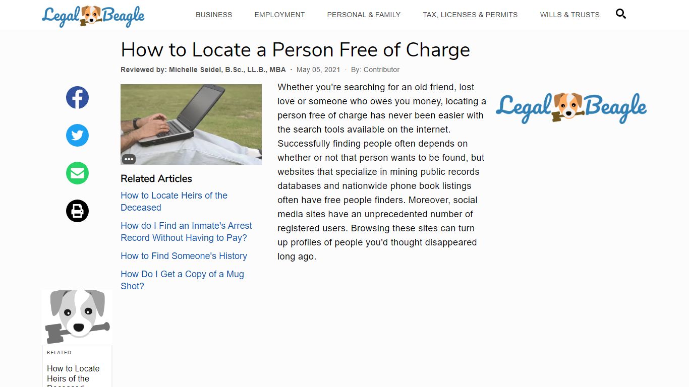 How to Locate a Person Free of Charge | Legal Beagle